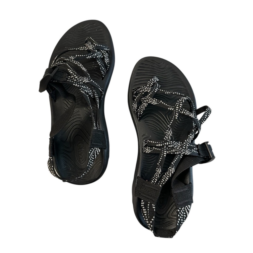 Chacos Women’s Black & White ZX/2 Dual Adjustable Straps Classic Sandal GUC Sz 8